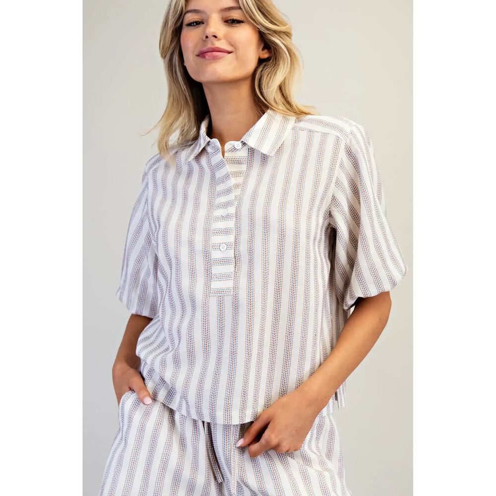 Coastal Breeze Blouse by Eesome NWT
